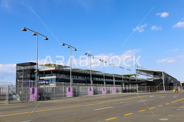 Jeddah Corniche track in the Kingdom of Saudi Arabia, a Formula 1 racing circuit, motorsports, a race track, a car racing circuit, recreational tourist places, a sports competition