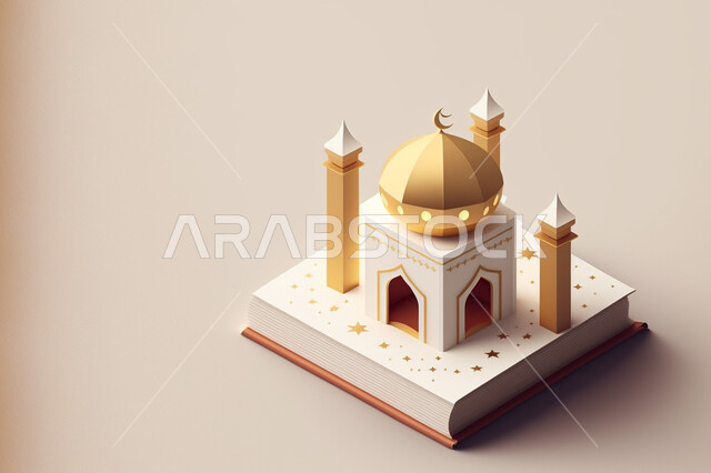 مجسم ثلاثي الأبعاد لفانوس رمضان, زينة وديكورات شهر رمضان المبارك, تحف ثلاثية الأبعاد, فانوس مزخرف