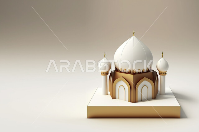 A three-dimensional model of the Ramadan lantern, decorations and decorations for the holy month of Ramadan, three-dimensional artifacts, a decorated lantern
