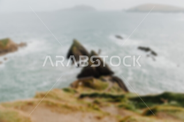 خلفية ضبابية مجردة لمفهوم الطبيعة ، خلفية مطموسه مجردة للطبيعة 