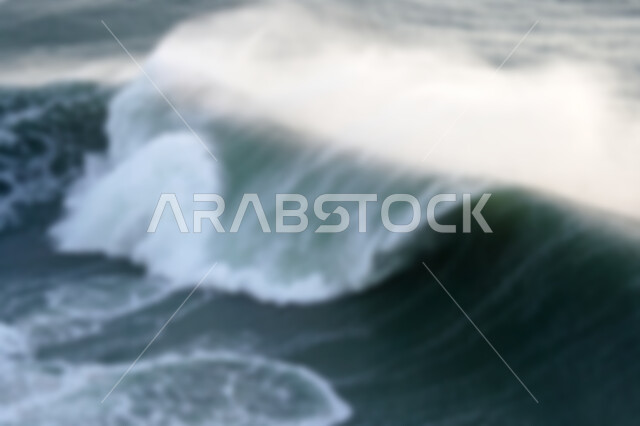 خلفية ضبابية مجردة لمفهوم الطبيعة ، خلفية مطموسه مجردة للطبيعة ، الطبيعة البحرية ، شاطئ البحر