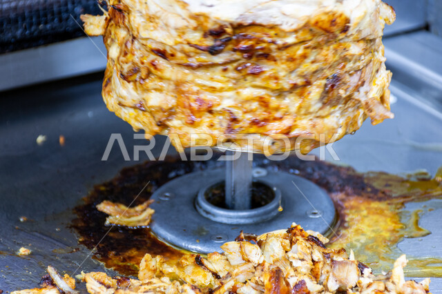 صوره مقربه لسيخ شاورما الدجاج, مطاعم عربيه شرقيه, دجاج مشوي
