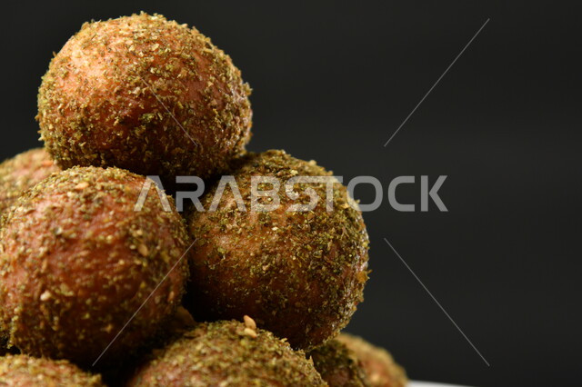 Falafel discs, morning breakfast, appetizers, Arabic food