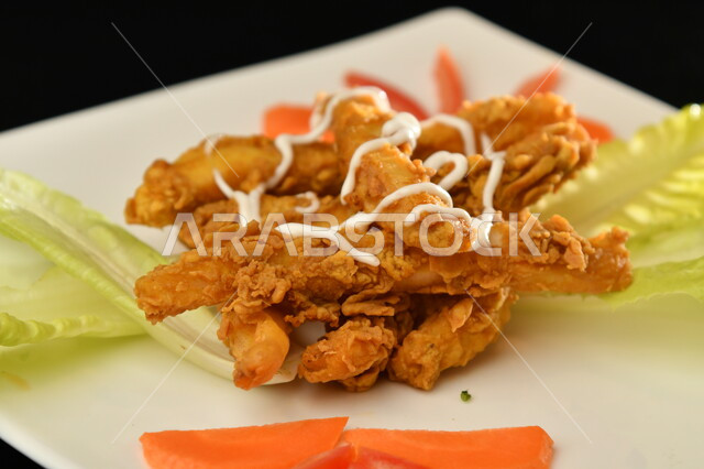 طبق الروبيان الطازج ، مطابخ ومطاعم عربية ، الجمبري ، مأكولات بحرية