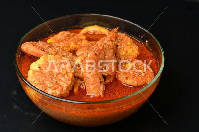 طبق الروبيان الطازج ، مطابخ ومطاعم عربية ، الجمبري ، مأكولات بحرية