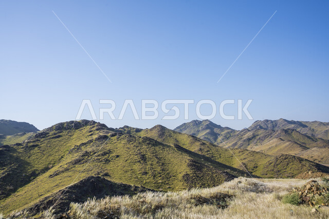 الجبال الخضراء الطبيعية ، المرتفعات الجبلية ، خلفية الطبيعة ، الطبيعة الجبلية