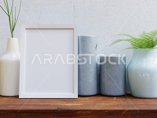 برواز خشبي فارغ بتصميمات ابداعية، مزهريات الزينة، برواز على المكتب، اطار مستطيل، قالب تصميم، إطارات فارغة، براويز