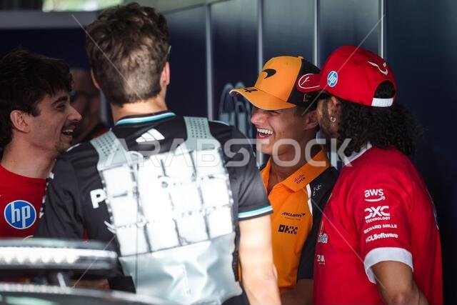 LECLERC Charles (mco), Scuderia Ferrari SF-24, portrait HAMILTON Lewis ...