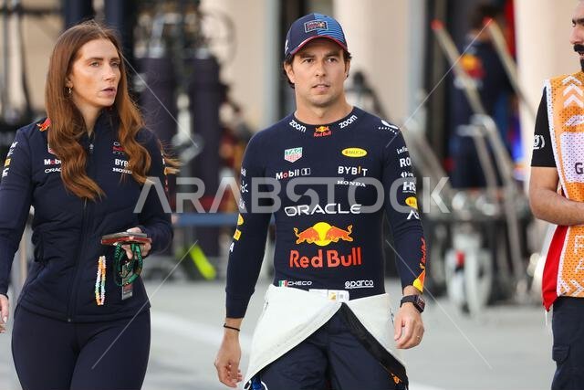 BRIATORE Flavio, PEREZ Sergio (mex), Red Bull Racing RB20, portrait ...