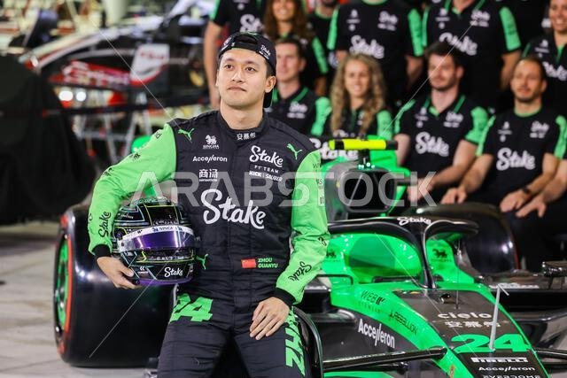 Kick Sauber's Guanyu Zhou at the Bahrain Grand Prix at the Bahrain ...