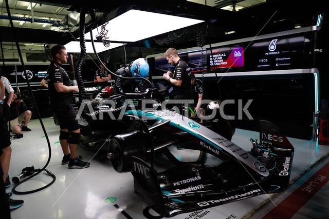 RUSSELL George (gbr), Mercedes AMG F1 Team W15, portrait during the ...