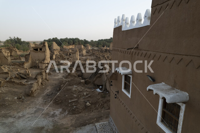 بيوت تراثية طينية قديمة في المملكة العربية السعودية،  معالم تاريخية وأثرية قديمة، القرى والمدن التاريخية، بيوت اثرية، منازل قديمة محطمة