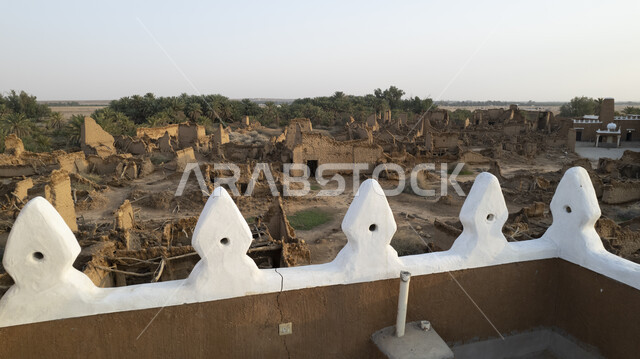 بيوت تراثية طينية قديمة في المملكة العربية السعودية،  معالم تاريخية وأثرية قديمة، القرى والمدن التاريخية، بيوت اثرية، منازل قديمة محطمة