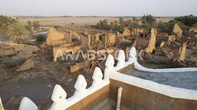 بيوت تراثية طينية قديمة في المملكة العربية السعودية،  معالم تاريخية وأثرية قديمة، القرى والمدن التاريخية، بيوت اثرية، منازل قديمة محطمة