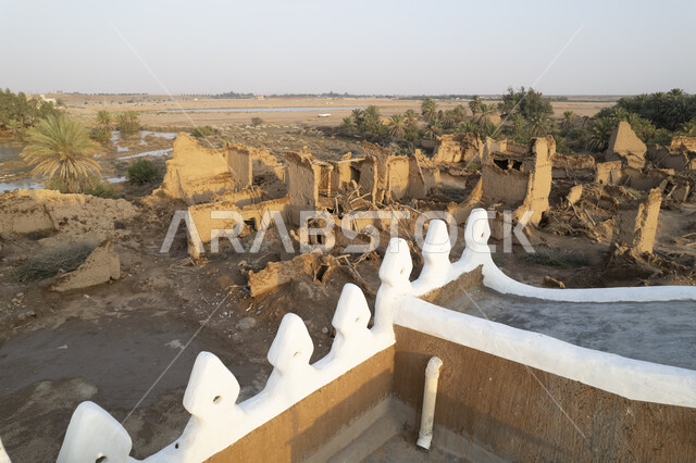 بيوت تراثية طينية قديمة في المملكة العربية السعودية،  معالم تاريخية وأثرية قديمة، القرى والمدن التاريخية، بيوت اثرية، منازل قديمة محطمة