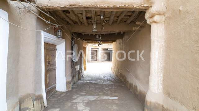 A picture of old mud buildings in the Kingdom of Saudi Arabia, ancient historical and archaeological landmarks, ancient ancient houses, historical villages and cities, old houses