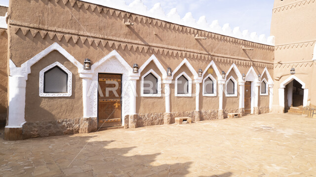 A picture of old mud buildings in the Kingdom of Saudi Arabia, ancient historical and archaeological landmarks, ancient ancient houses, historical villages and cities, old houses
