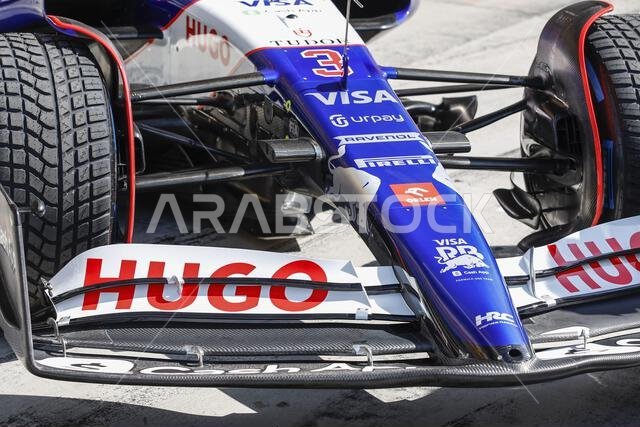 McLaren F1 Team MCL38, mechanical detail of front wing during the ...