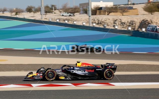 BRIATORE Flavio, PEREZ Sergio (mex), Red Bull Racing RB20, portrait ...