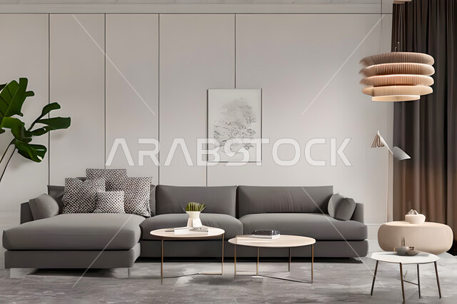 غرفة معيشة بتصاميم عصرية وجذابة، ديكورات رائعة، أثاث منزلي راقي، تصاميم عصرية فاخرة، شقق سكنية راقية، شقق سكنية سياحية