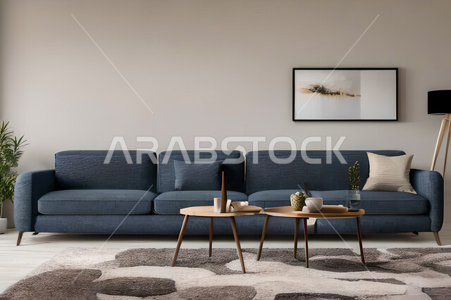 Living room with modern and attractive designs, exquisite decorations, elegant home furnishings, luxurious modern designs, elegant residential apartments, tourist apartments