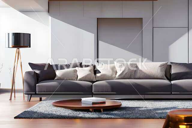 Living room with modern and attractive designs, exquisite decorations, elegant home furnishings, luxurious modern designs, elegant residential apartments, tourist apartments