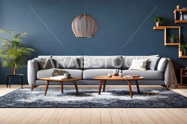 Living room with modern and attractive designs, exquisite decorations, elegant home furnishings, luxurious modern designs, elegant residential apartments, tourist apartments