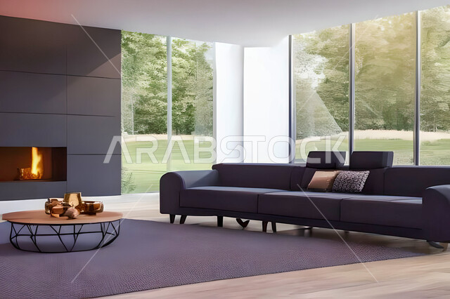 Living room with modern and attractive designs, exquisite decorations, elegant home furnishings, luxurious modern designs, elegant residential apartments, tourist apartments