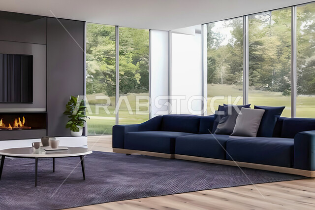 غرفة معيشة بتصاميم عصرية وجذابة، ديكورات رائعة، أثاث منزلي راقي، تصاميم عصرية فاخرة، شقق سكنية راقية، شقق سكنية سياحية