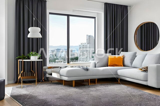 غرفة معيشة بتصاميم عصرية وجذابة، ديكورات رائعة، أثاث منزلي راقي، تصاميم عصرية فاخرة، شقق سكنية راقية، شقق سكنية سياحية