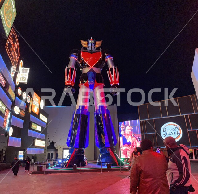 أكبر مدينة أنمي في العالم في بوليفارد وورلد بالرياض ، المملكة العرية السعودية ، السياحة في السعودية ، فعاليات موسم الرياض ، أنمي تاون اليابان