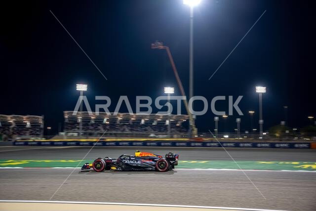 Red Bull Racing's Sergio Perez at the Bahrain Grand Prix at the Bahrain ...