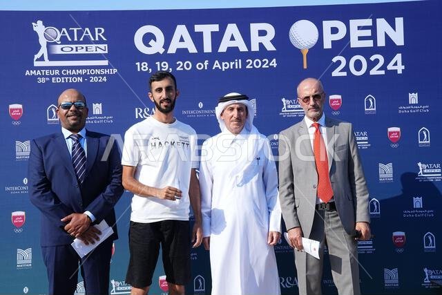 Doha, Qatar. 20th Apr, 2024. The podium winners at the Qatar Open ...