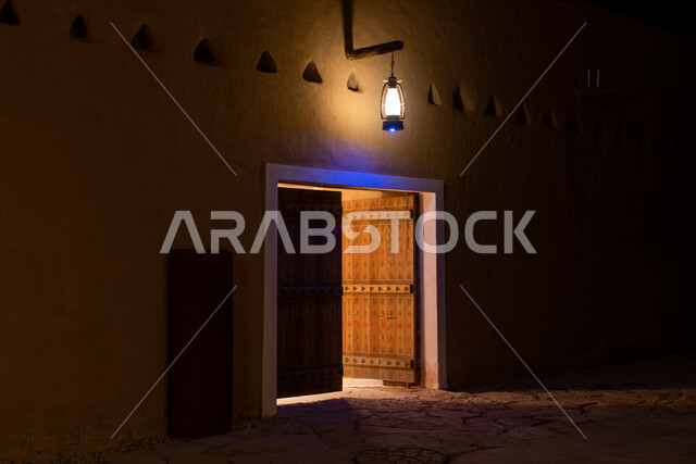 Ancient heritage buildings made of clay in the Kingdom of Saudi Arabia, historical archaeological buildings, the day of the Saudi founding, the day of our fatness, the anniversary of the founding of the first Saudi state 1727 AD, the historical city with 