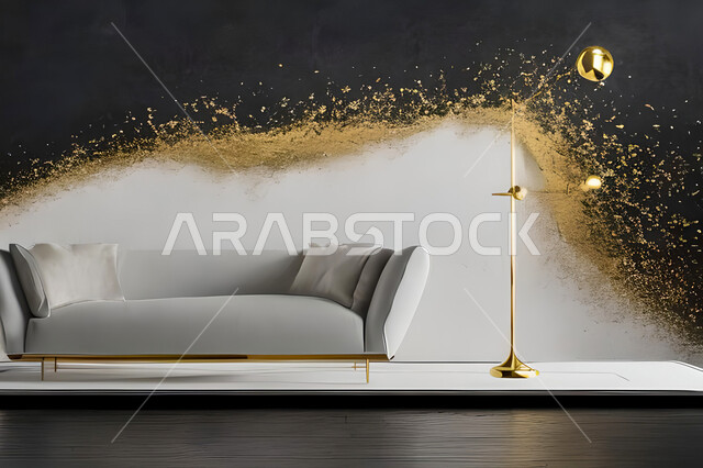 A living room with modern and attractive designs, wonderful decorations, elegant home furniture, luxurious modern designs, elegant residential apartments, tourist apartments, decorations in attractive colors