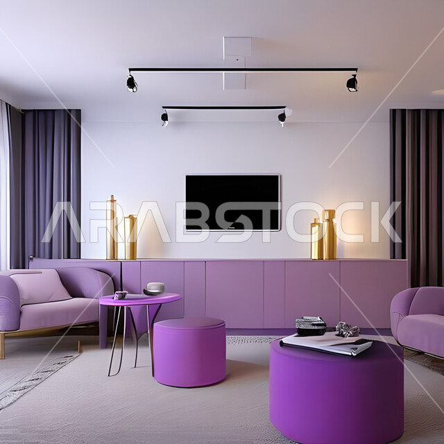 غرفة معيشة بتصاميم عصرية وجذابة، ديكورات رائعة، أثاث منزلي راقي، تصاميم عصرية فاخرة، شقق سكنية راقية، شقق سكنية سياحية، ديكورات بالوان جذابة