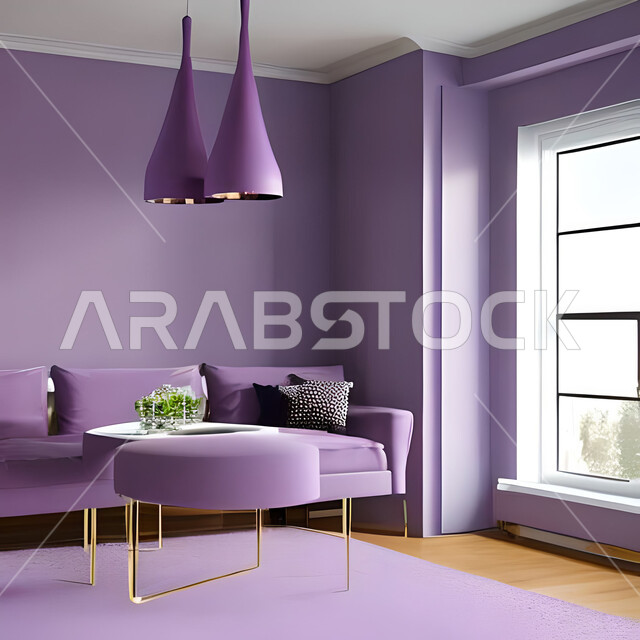 A living room with modern and attractive designs, wonderful decorations, elegant home furniture, luxurious modern designs, elegant residential apartments, tourist apartments, decorations in attractive colors