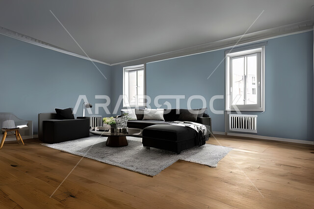 تصميم داخلي حديث لشقة سكنية ، تصاميم وديكورات داخلية ، تصميم معماري هندسي حديث ، شقق سكنية بتصاميم عصرية