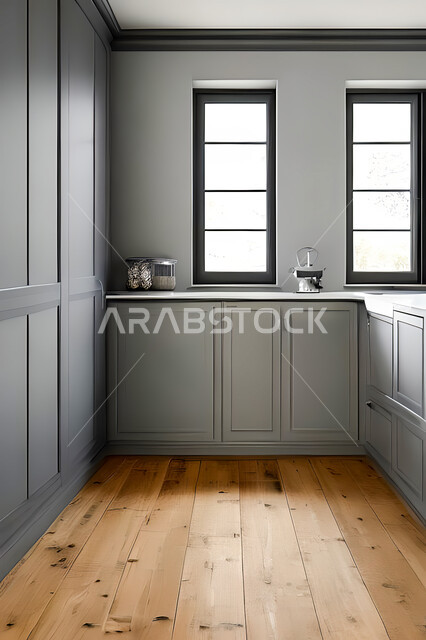 تصميم داخلي لمطبخ داخل شقة سكنية ، تصاميم وديكورات داخلية ، تصميم معماري هندسي حديث ، شقق سكنية بتصاميم عصرية