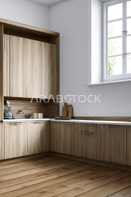 تصميم داخلي لمطبخ داخل شقة سكنية ، تصاميم وديكورات داخلية ، تصميم معماري هندسي حديث ، شقق سكنية بتصاميم عصرية