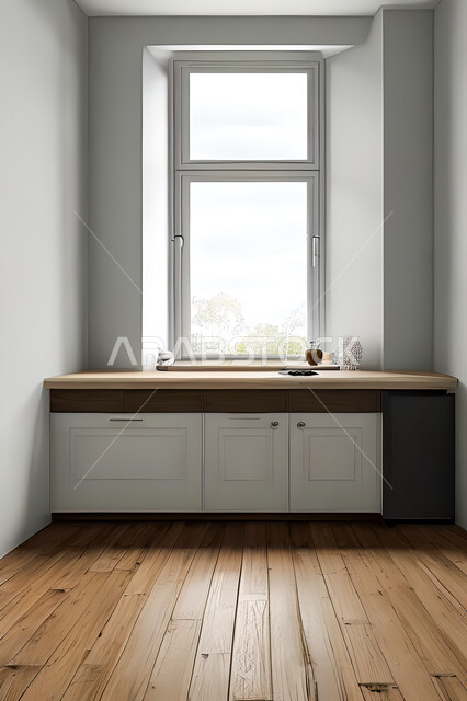 تصميم داخلي لمطبخ داخل شقة سكنية ، تصاميم وديكورات داخلية ، تصميم معماري هندسي حديث ، شقق سكنية بتصاميم عصرية