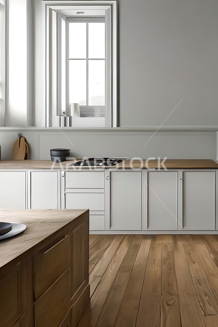 تصميم داخلي لمطبخ داخل شقة سكنية ، تصاميم وديكورات داخلية ، تصميم معماري هندسي حديث ، شقق سكنية بتصاميم عصرية