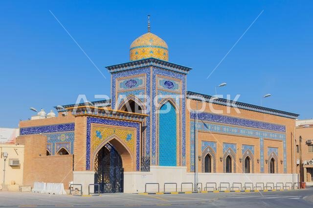The beautifully handcrafted ceramic facade with calligraphy covered ...