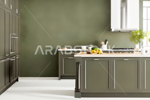 تصميم داخلي لمطبخ عصري حديث ، ديكورات داخلية ، تصميم معماري هندسي حديث ، فلل سكنية بتصاميم عصرية راقيه