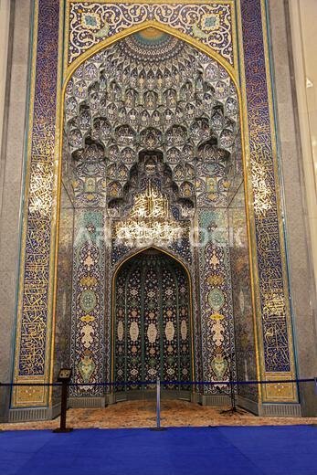 prayer hall sultan qaboos grand mosque muscat oman middle east - Photo