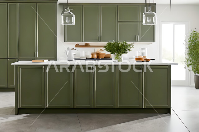 تصميم داخلي لمطبخ عصري حديث ، ديكورات داخلية ، تصميم معماري هندسي حديث ، فلل سكنية بتصاميم عصرية راقيه