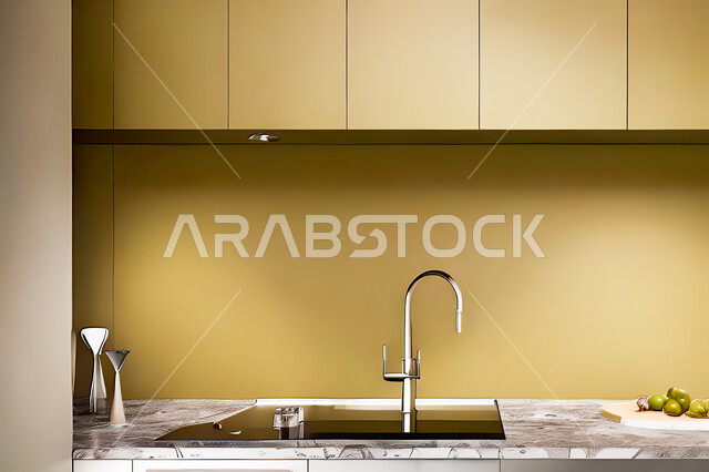 تصميم داخلي لمطبخ عصري حديث ، ديكورات داخلية ، تصميم معماري هندسي حديث ، فلل سكنية بتصاميم عصرية راقيه