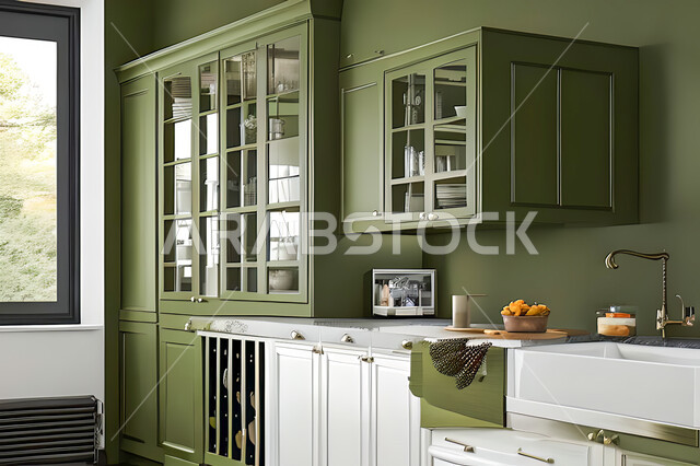 تصميم داخلي لمطبخ عصري حديث ، ديكورات داخلية ، تصميم معماري هندسي حديث ، فلل سكنية بتصاميم عصرية راقيه