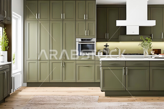 تصميم داخلي لمطبخ عصري حديث ، ديكورات داخلية ، تصميم معماري هندسي حديث ، فلل سكنية بتصاميم عصرية راقيه