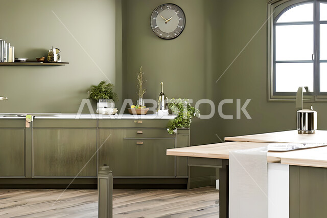 تصميم داخلي لمطبخ عصري حديث ، ديكورات داخلية ، تصميم معماري هندسي حديث ، فلل سكنية بتصاميم عصرية راقيه